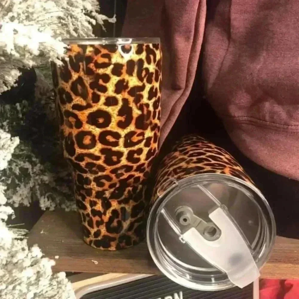 30 oz. Leopard Tumbler New in Box